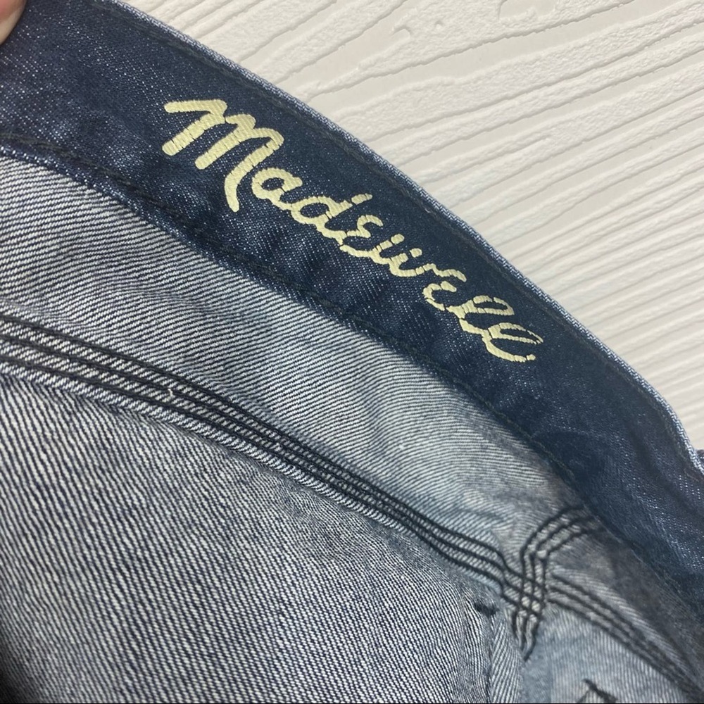 Madewell dark wash Denim Jean Shorts Summer Whiskering Size 28 - Picture 5 of 7